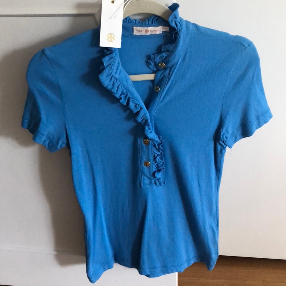 Tory Burch ruffle polo-xsmall